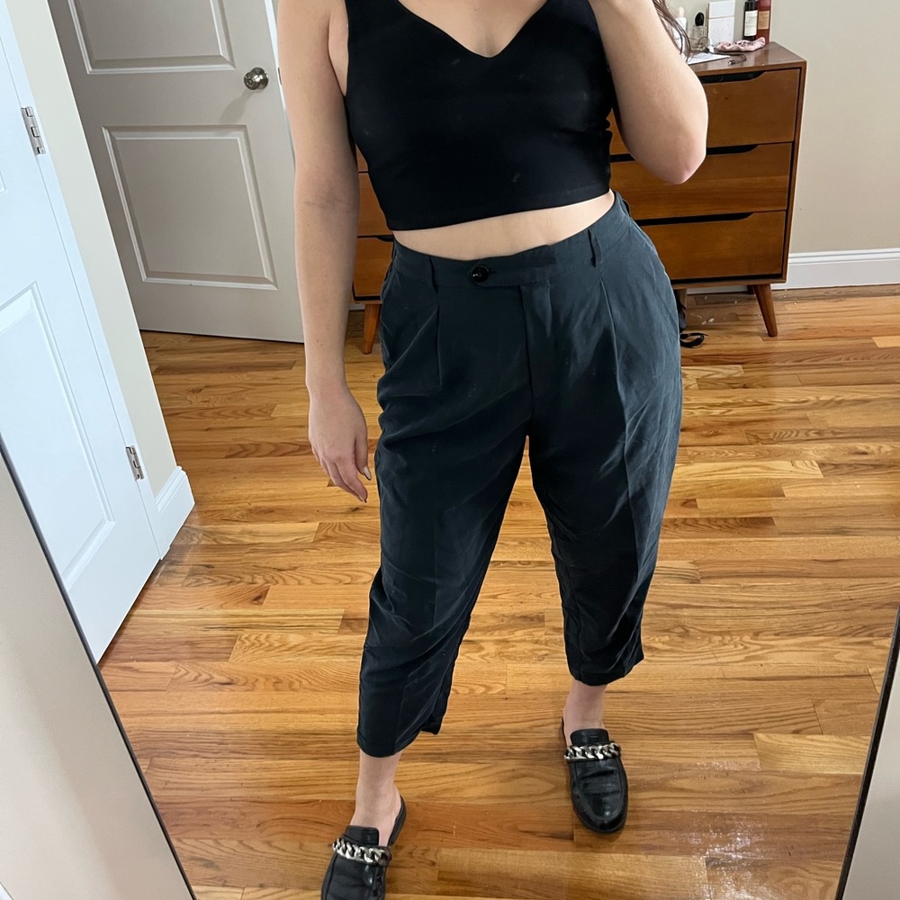 Mango cropped trousers